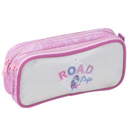 Fille-Accessoires-Trousse teo jasmin 2 compartiments rectangulaire 22 cm - road trip