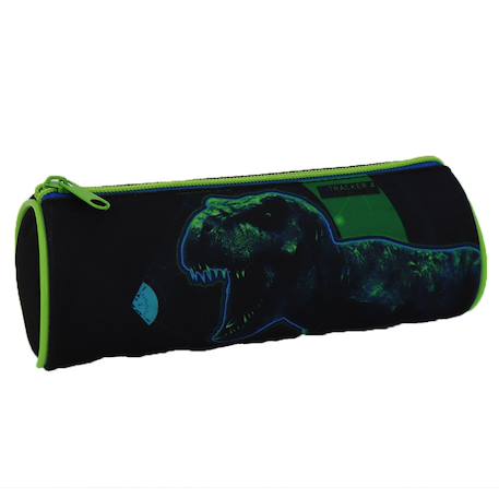 Trousse ronde dinosaure jurassic world 22 cm Noir / vert / bleu 1 - vertbaudet enfant 