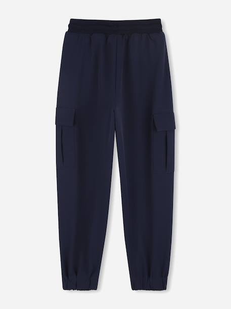 Cargo garçon taille élastique Bleu foncé 2 - vertbaudet enfant 