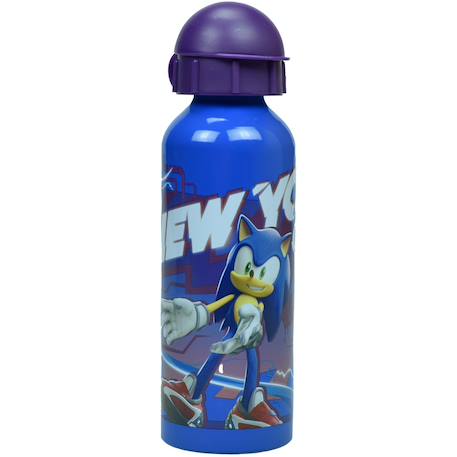 Gourde réutilisable en aluminium sonic 400 ml – couvercle flip-top sonic Bleu / violet / clair 1 - vertbaudet enfant 