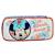 Trousse scolaire tissu matelassé minnie mouse fleurs Jaune 1 - vertbaudet enfant 