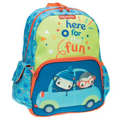 Sac à dos maternelle motif singe en tissu synthétique fisher-price Bleu / orange / bleu 1 - vertbaudet enfant 