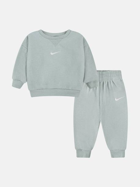 Ensemble deux pièces pour bébé sweat à col rond et pantalon confortable Beige+Beige foncé+Bleu clair+Gris+Vert 18 - vertbaudet enfant 