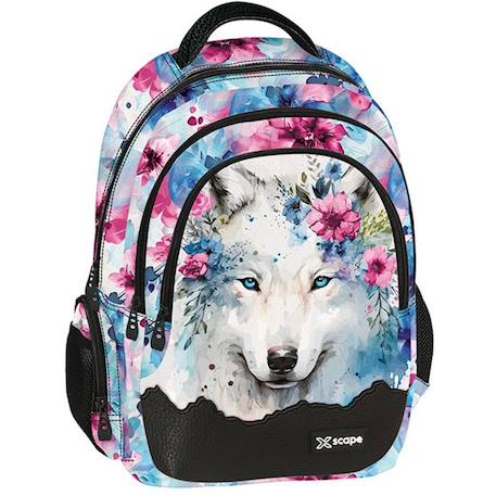 Sac à dos primaire 3 compartiments xscape – polyester 600d graffity Bleu ciel 1 - vertbaudet enfant 