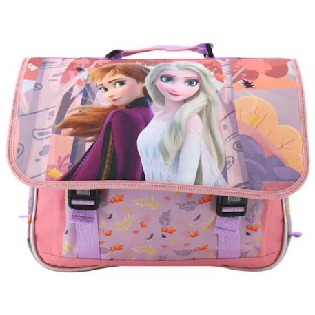 Cartable enfant la reine des neiges avec anna et elsa 41 cm - qualité premium Rose / noir / blanc / gris 1 - vertbaudet enfant 