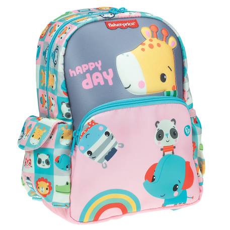 Fille-Accessoires-Sac à dos préscolaire motif girafe tissu matelassé fisher-price