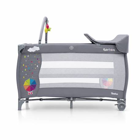 Lit de voyage complet parapluie Gris 4 - vertbaudet enfant 