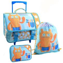-Ensemble cartable à roulettes 41 cm + sac de sport + trousse uglydolls
