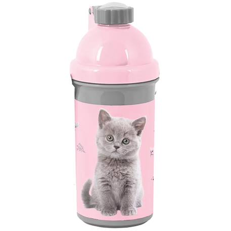 Bouteille d eau enfant en plastique 500 ml 18 cm Blanc / rose / clair / gris 1 - vertbaudet enfant 