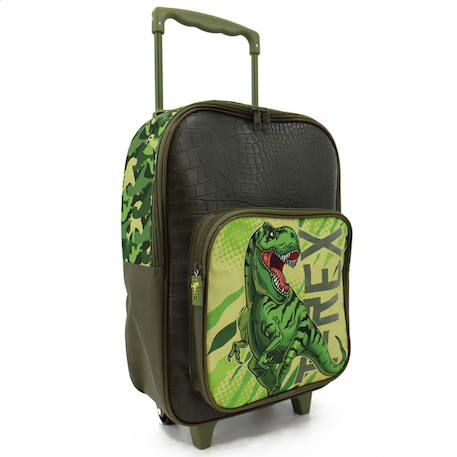 Trolley cmp t?rex simili cuir texturé 39 cm Vert/blanc/orange 1 - vertbaudet enfant 