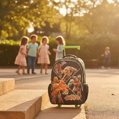 Sac à dos trolley gormiti polyester imprimé Noir / vert 2 - vertbaudet enfant 