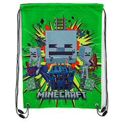 -Sac à dos à ficelles minecraft skeleton – minecraft – 42 x 31 cm