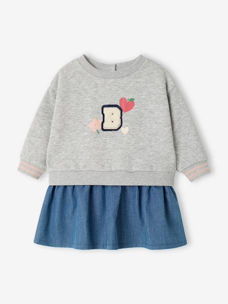 Robe bébé fille manches longues stone 1 - vertbaudet enfant 
