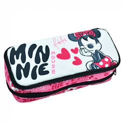Jouet-Matériel scolaire-Trousse minnie fabulous 23 cm – 2 compartiments zip