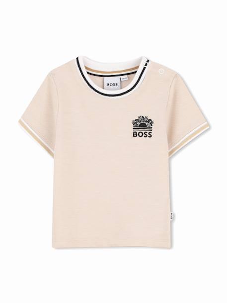 T-shirt garçon à manches courtes Beige 1 - vertbaudet enfant 