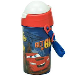 Puériculture-Repas-Vaisselle, coffret repas-Gourde enfant cars flashmcqueen pvc 500 ml – sangle amovible cars