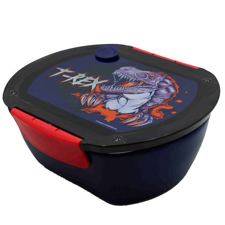 Boîte à repas enfant t-rex violette en acier inox 17 cm 680 ml Violet 1 - vertbaudet enfant 
