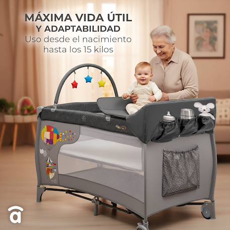 Lit de voyage complet parapluie Gris 6 - vertbaudet enfant 