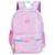 Sac à dos scolaire imprimé en tissu synthétique marshmallow Bleu / violet / gris 1 - vertbaudet enfant 