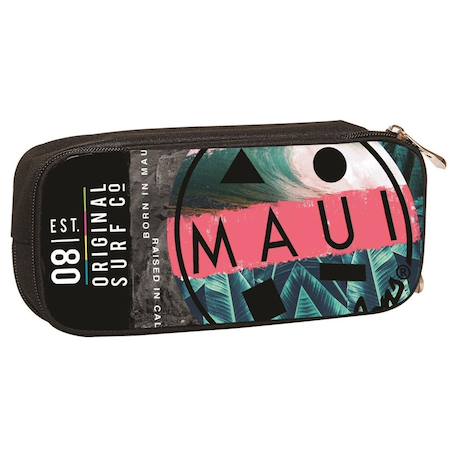 Fille-Accessoires-Fourniture scolaire-Trousse-Trousse zippée 2 compartiments tissu imprimé tropical maui & sons