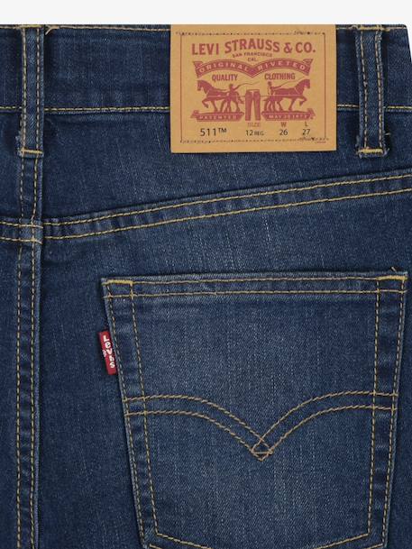 Jean garçon 511 slim fit Bleu clair+Brut 7 - vertbaudet enfant 