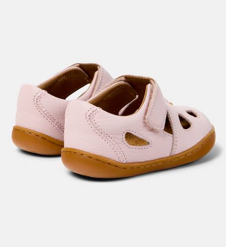 Sandales fille cuir peu cami Rose pastel 4 - vertbaudet enfant 