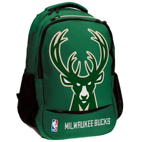 Garçon-Sac à dos scolaire 43 cm à 2 compartiments zippés - nba milwaukee bucks