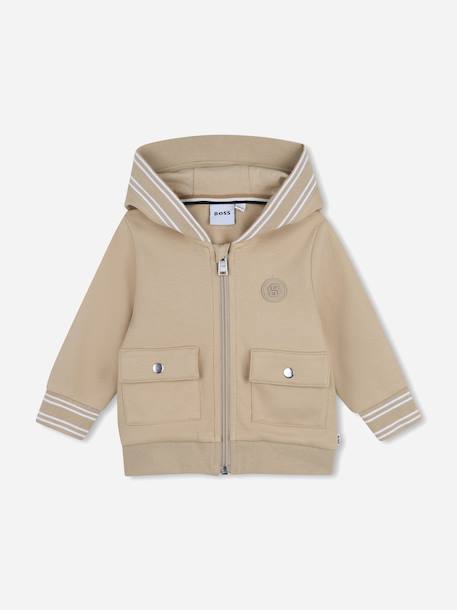 Bébé-Pull, gilet, sweat-Sweat garçon zippé à capuche