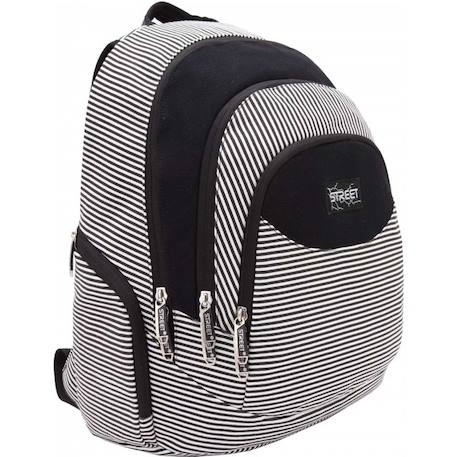 Garçon-Sac à dos cmp street toile rayée horizontale 46 cm – 2 compartiments