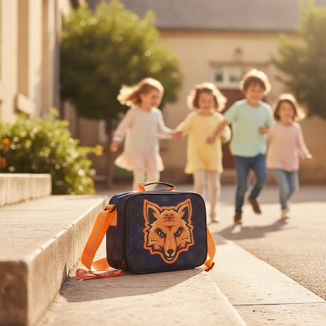 Sac isotherme cmp motif renard en tissu synthétique Bleu marine 2 - vertbaudet enfant 