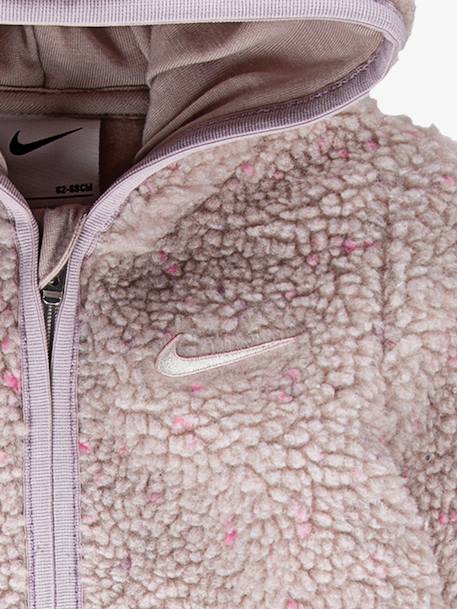 Combinaison bébé chaude en matière douce avec capuche zippée Ivoir+Violet 6 - vertbaudet enfant 