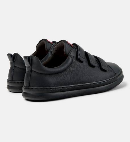 Baskets garçon smooth leather / technical fabric runner four Noir 4 - vertbaudet enfant 