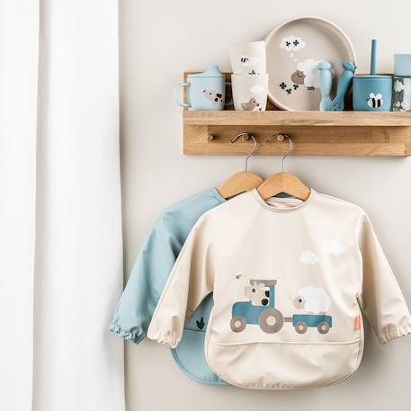Bavoir à manches avec poche tiny farm Sable 3 - vertbaudet enfant 