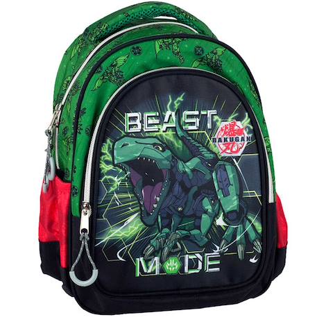 Sac à dos maternelle polyester imprimé bakugan Noir / vert / rouge 1 - vertbaudet enfant 