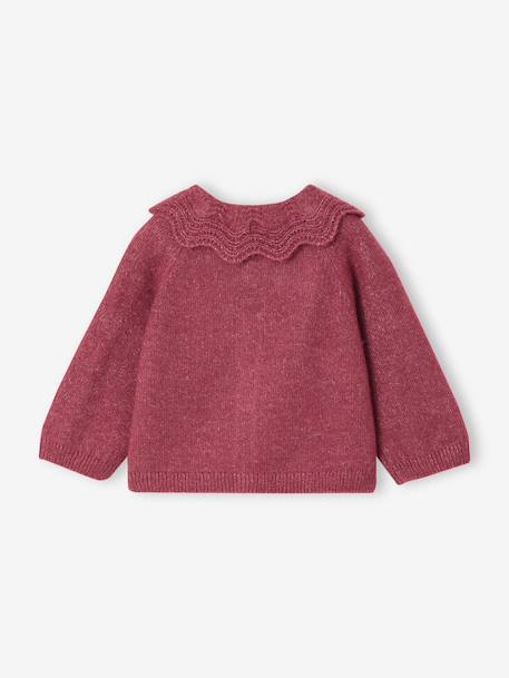 Gilet bébé fille manches longues framboise 2 - vertbaudet enfant 