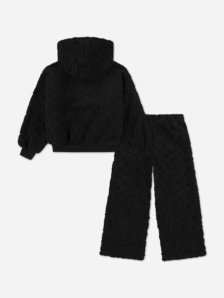 Ensemble deux pièces pour enfant sweat à capuche et pantalon confortable Noir 2 - vertbaudet enfant 