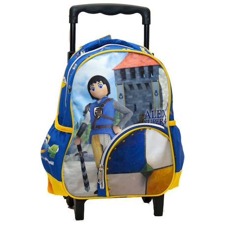 Garçon-Sac à dos trolley maternelle playmobil super 4 motif alex polyester
