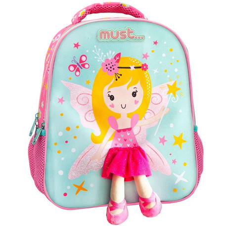 Sac à dos maternelle poupée petite fée 31 cm Rose 1 - vertbaudet enfant 
