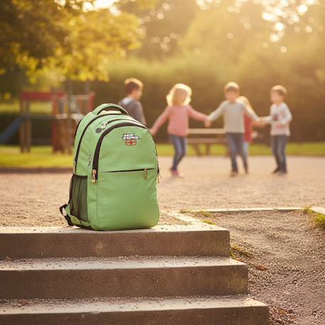 Sac à dos 48 cm 2 compartiments avec poches zippées Vert clair 2 - vertbaudet enfant 