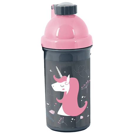Gourde enfant licorne en plastique 18 cm Noir 1 - vertbaudet enfant 