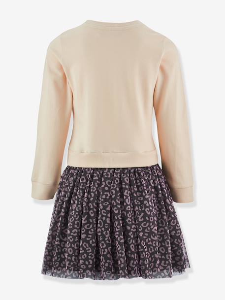 Robe avec jupe en tulle léopard fille Happy Girls rose bonbon+vanille 5 - vertbaudet enfant 