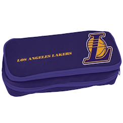 -Trousse tissu double zip los angeles lakers nba basket usa