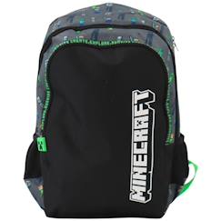 Sac à dos scolaire 2 compartiments minecraft gaming 41 cm  - vertbaudet enfant