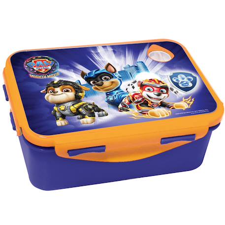 Boîte à goûter pat patrouille mighty movie 17 cm rectangulaire pvc – patpatrouille Bleu / orange 1 - vertbaudet enfant 