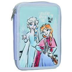 -Trousse double compartiment en tissu imprimé
