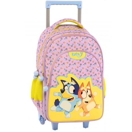 Sac à roulettes 44 cm bluey stickers lot de 2 – 2 compartiments Bleu / violet / clair 1 - vertbaudet enfant 