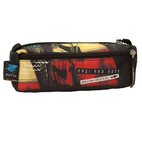 Trousse à fermeture éclair 2 compartiments 23 cm maui & sons surf Jaune 1 - vertbaudet enfant 