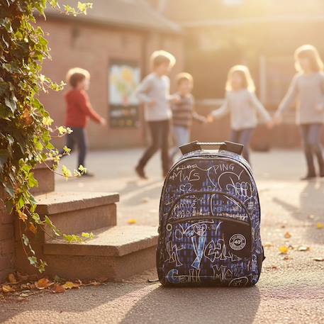 Sac à dos double perona 40 degrés chrono – perona Noir / bleu / marine / bleu 2 - vertbaudet enfant 