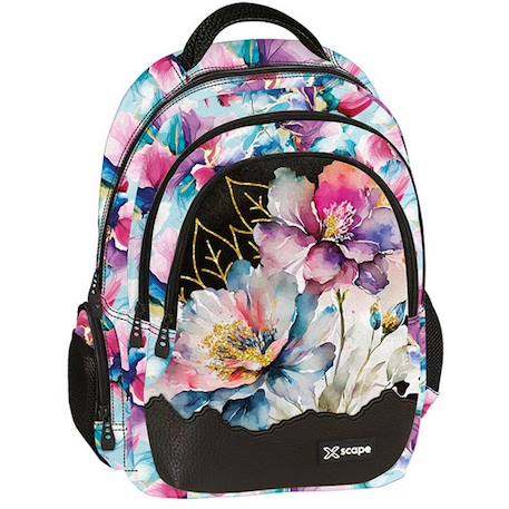 Fille-Accessoires-Sac à dos 42 cm floral watercolor à 2 compartiments zippés