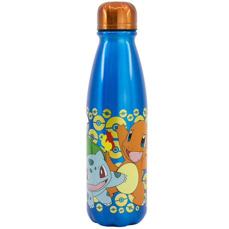 Gourde pokémon lets go aluminium 600 ml pikachu, chenipan, carapuce pokémon Bleu 1 - vertbaudet enfant 